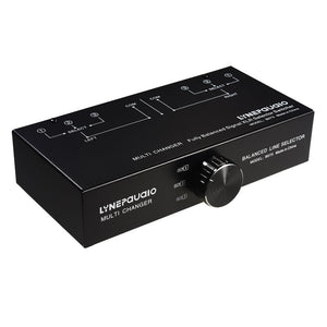 B073 1-IN 3-OUT Audio Switch Fully Balanced XLR Audio Source Signal Selector Passive Stereo Selector