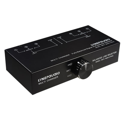 B073 1-IN 3-OUT Audio Switch Fully Balanced XLR Audio Source Signal Selector Passive Stereo Selector