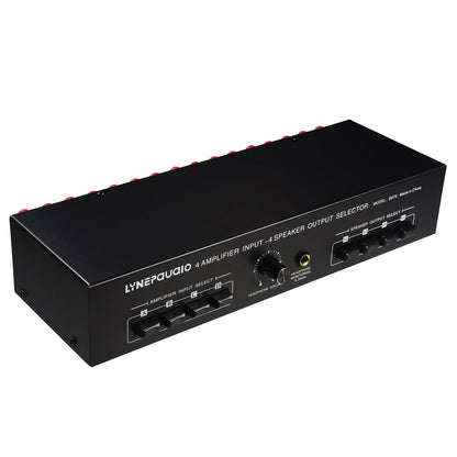 B075 4-IN 4-OUT Power Amplifier Speaker Switcher 300W Lossless Speaker Switch Distributor
