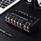 B080 6-IN 2-OUT Audio Switcher RCA Stereo Signal Source Selection Switcher Plug and Play L/R Simultaneous Switch