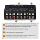 B080 6-IN 2-OUT Audio Switcher RCA Stereo Signal Source Selection Switcher Plug and Play L/R Simultaneous Switch