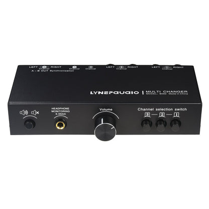 B082 3-IN 3-OUT Fully Balanced Audio Switcher XLR RCA Stereo Signal Source Selection Switcher Active Speaker Volume Adjuster