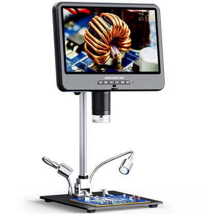 AD208SE 4K UHD HDMI-compatible Digital 1500X Electronic Microscope with 10.1-inch LCD for Electronics Repairing