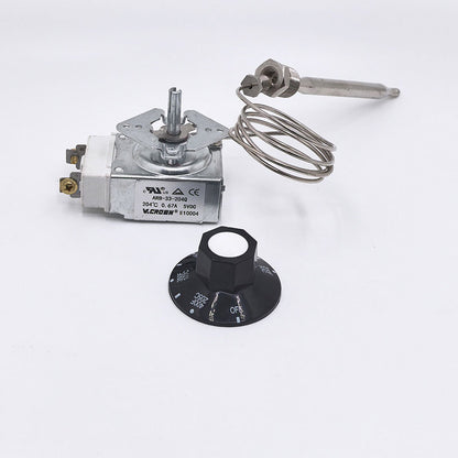 ARB-33-204Q Fryer Thermostat RX-1-36 Replacement 204°C 0.67A 5V DC (3/8"-18 NPT 200°F-400°F) + Knob