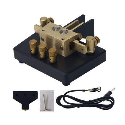 MK-03 3.5mm Base Version Brass CW Morse Key Shortwave Radio Telegraph Automatic CW Key for Amateur Radio