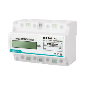 CHLIUYI DTSU5886 3-Phase 4-Wire 7P Energy Meter Electricity Meter Electric Meter (LCD Version 10-100A)