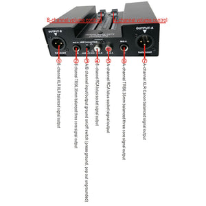 LA2S-PRO Professional Audio Isolator Speaker Phase Meter Digital Processor Audio DI Box with Dual Channel Volume Fader