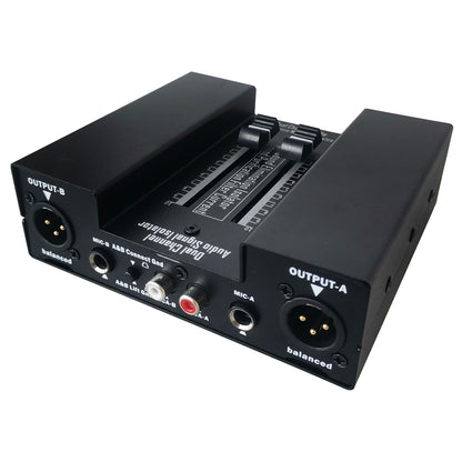 LA2S-PRO Professional Audio Isolator Speaker Phase Meter Digital Processor Audio DI Box with Dual Channel Volume Fader