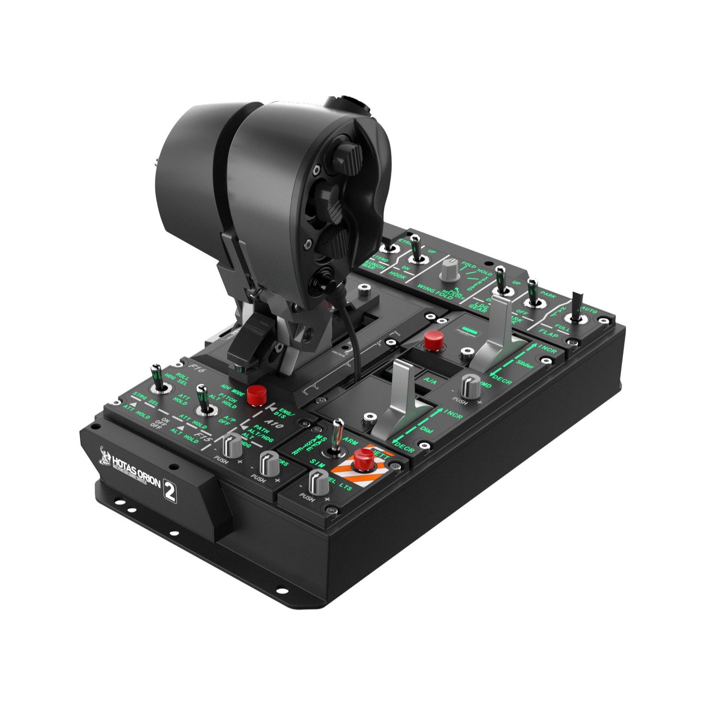 WINWING Orion2 Metal Throttle Base and NavyAce Throttle Grip Flight Game Simulator Kit with Finger Lift