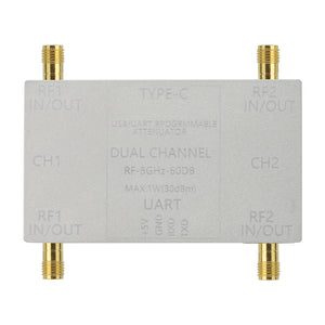 LF-8GHz Dual Channel RF Attenuator Module 60dB 50ohms with SMA Female Connector + Offline Main Control Module + TTL Cable