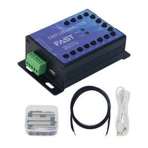 FS-16P 16-Channel High Precision Calibration Fast LED Analyzer HSI/RGB/XY Chroma/Main Wavelength LED Tester