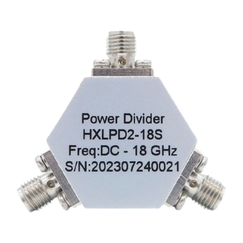 HXLPD2-18S DC-18GHz One to Two Wideband Resistive Power Divider Micro-band Power Splitter with SMA Female Connector