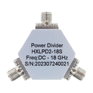 HXLPD2-18S DC-18GHz One to Two Wideband Resistive Power Divider Micro-band Power Splitter with SMA Female Connector