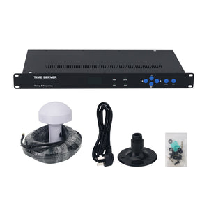 NTP Server Network Time Server 1U Rack Type (2 Network Ports + 20m Mushroom Antenna) for Beidou GPS