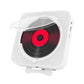 White KC-909 10W Wall-Mounted CD Player Bluetooth CD Player with Speakers Screen Dust Cover &amp; Stand