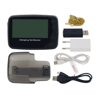 Programmable Alphanumeric Pager POCSAG Pager Emergency Text Receiver Kit Chargeable Write Frequency