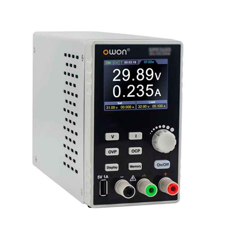 Owon SPE3051 Single Channel 0-30V 150W Constant Power High Resolution DC Power Supply with 2.8-inch TFT LCD