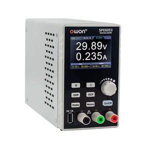 SPE6053 Single Channel 0-60V 300W Constant Power High Resolution DC Power Supply with 2.8-inch TFT LCD