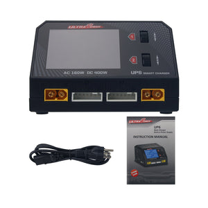 UP6 Dual Channel Battery Balance Charger Smart Discharger 400W AC DC for RC Model Lithium Battery