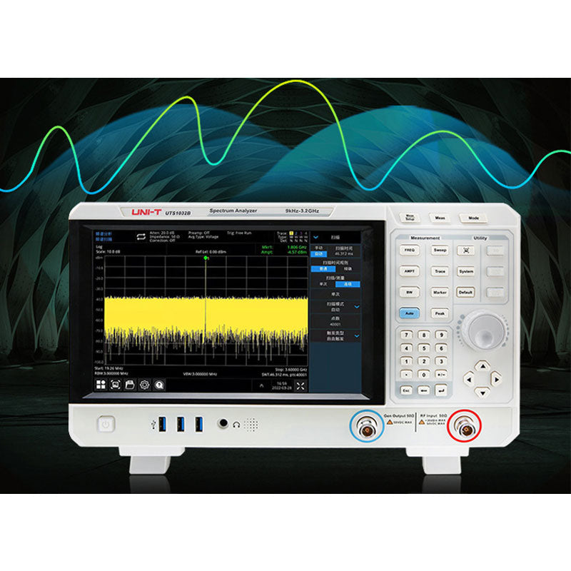 UNI-T UTS1032B 9KHz-3.2GHz Spectrum Analyzer 10.1" 1280×800 Touchscreen (without Tracking Generator)