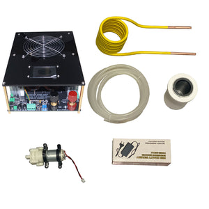 4KW Induction Heater Kit Mainboard + Heating Coil + Water Pump + 12V Power Supply + 70mL Crucible