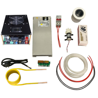 4KW Induction Heater Kit with Water Pump + 12V Power Supply + 70mL Crucible + 48V 4000W Power Supply