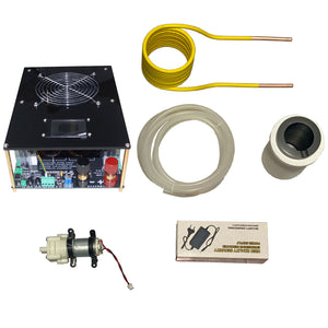 4KW Induction Heater Kit Mainboard + Heating Coil + Water Pump + 12V Power Supply + 150mL Crucible
