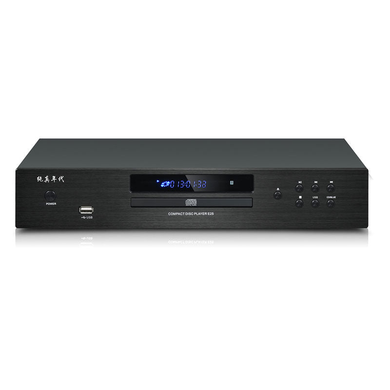 Classic Black E25 Professional CD Player OPA2604 Op Amp Bluetooth5.0 2-Channel Lossless HiFi CD Player