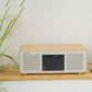 Amoi D-200 Dual Electronic Tubes Leather HiFi Speaker Retro Desktop Bluetooth5.0 Audio Speaker Built-in FM Receiving Module