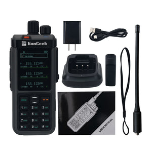 HamGeek UV-98 Plus 10W 1024CH Walkie Talkie VHF UHF Transceiver (Standard Version) w/ 3-Section Display