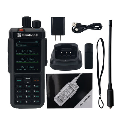 HamGeek UV-98 Plus 10W 1024CH Walkie Talkie VHF UHF Transceiver (Standard Version) w/ 3-Section Display