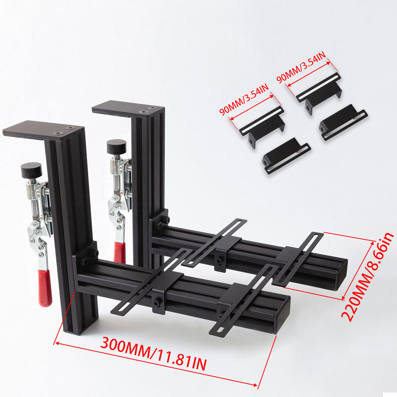 2 Sets of Simplayer Universal Throttle Joystick Mounts Desk Mounts with Extended Bases for Logitech
