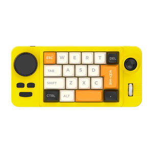 Yellow Mini Programmable 19-Button Onboard Macro Keyboard Mechanical Red Switch Keyboard with Colorful Light Effects