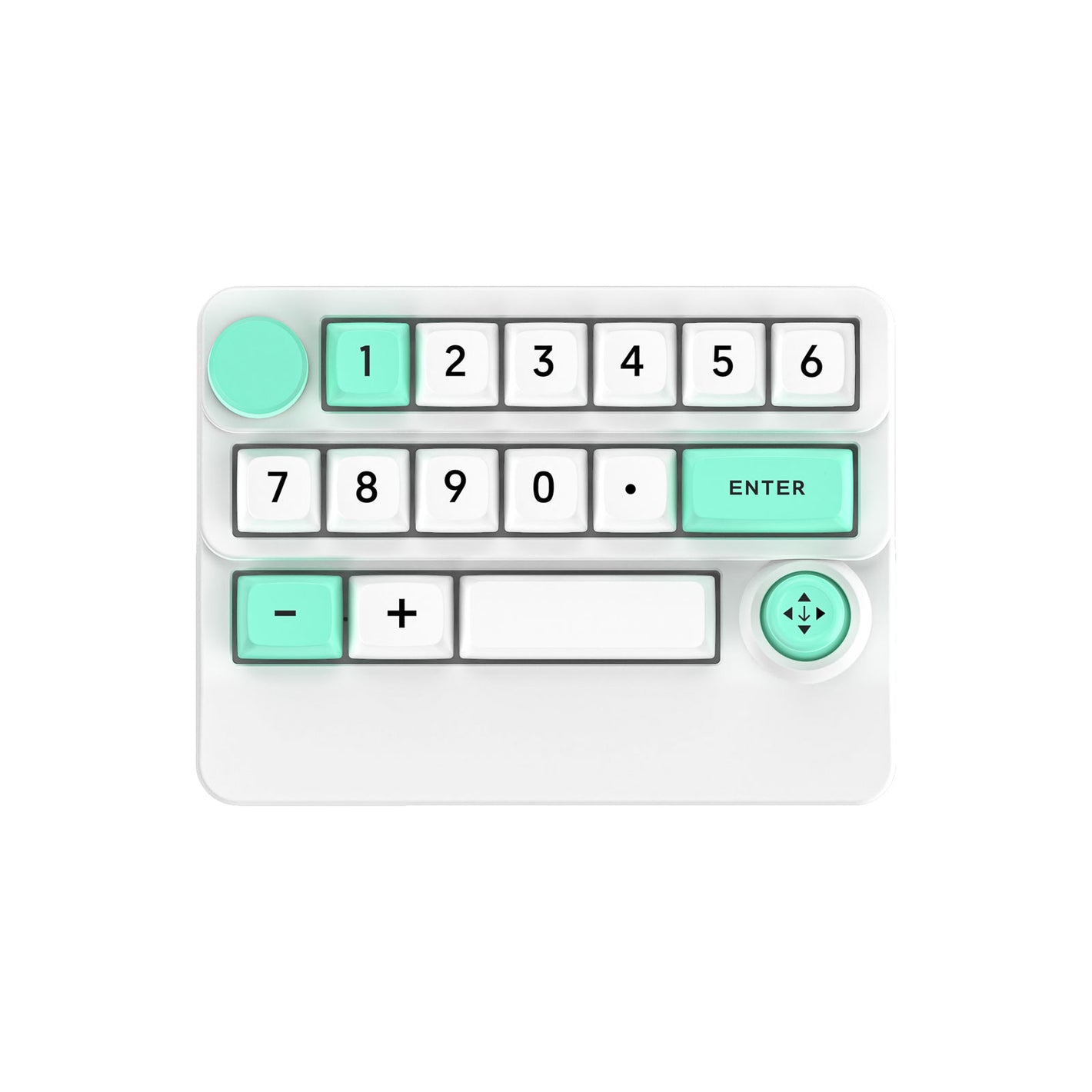 White W909 Wireless Three-mode Bluetooth Digital Keyboard Mechanical Gaming Keyboard with Joystick Support Macro Definition