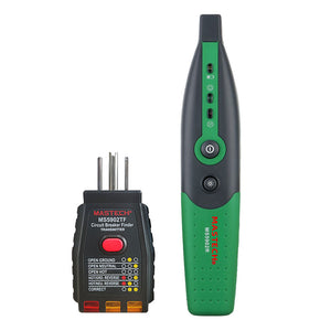 MASTECH MS5902-TF (US) MS5902TF Circuit Breaker Finder Socket Tester w/ Work Light for GFCI Testing