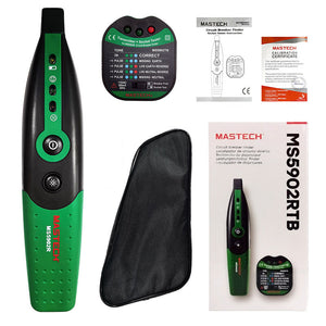 MASTECH MS5902-TD (EU) Circuit Breaker Finder Socket Tester Transmitter Receiver with Work Light