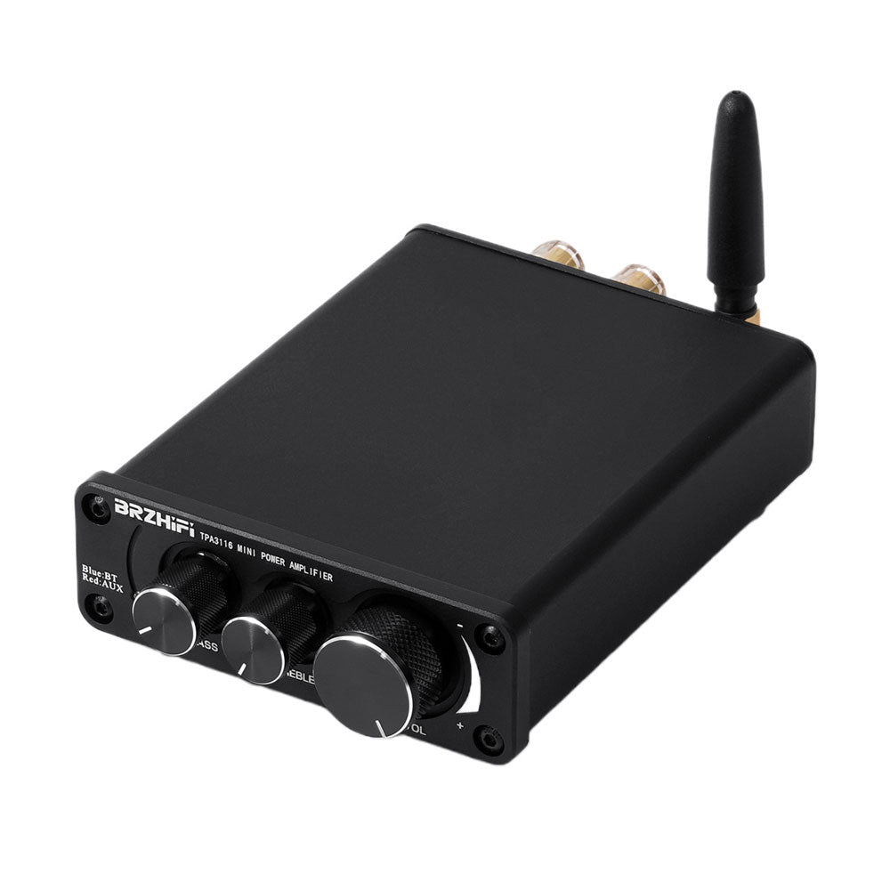 BRZHIFI Mini Power Amplifier TPA3116 2-Channel 50W+50W HiFi Bluetooth5.0 Stereo Audio Amplifier