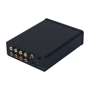 Fosi Audio P4 Mini Preamplifier Preamp with Bypass Function, Adjustable Gains and 3 Groups of RCA Inputs