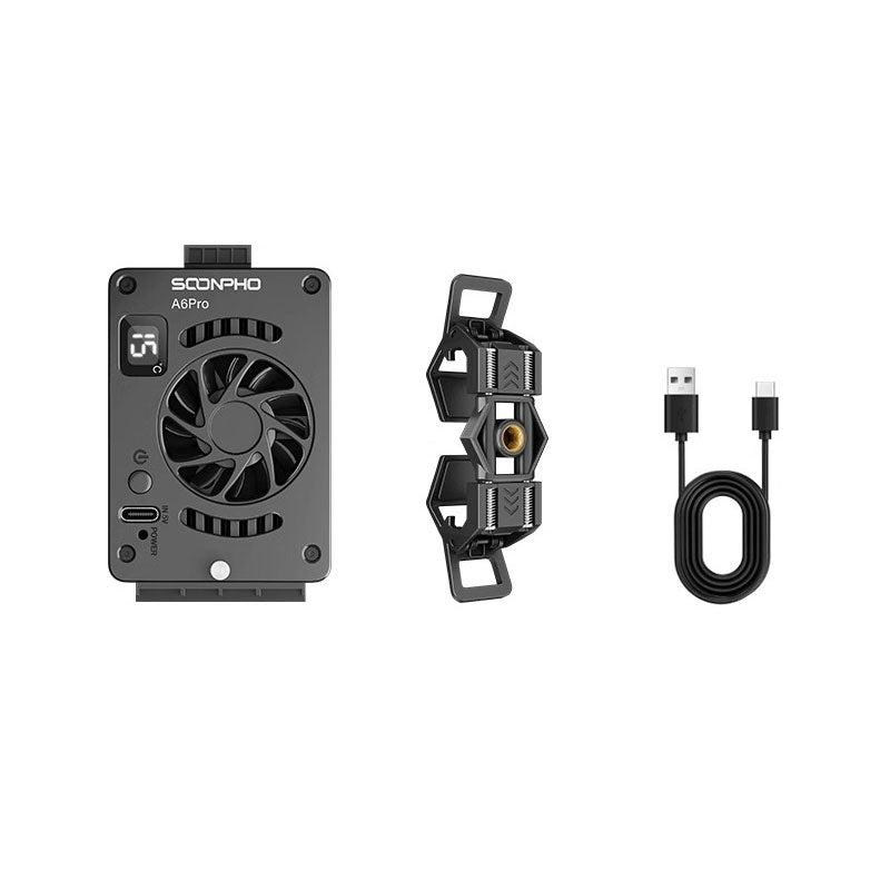 SOONPHO A6Pro SP-A6Pro Camera Cooler Cooling Fan (Long Phone Holder) for Fujifilm and Canon Cameras