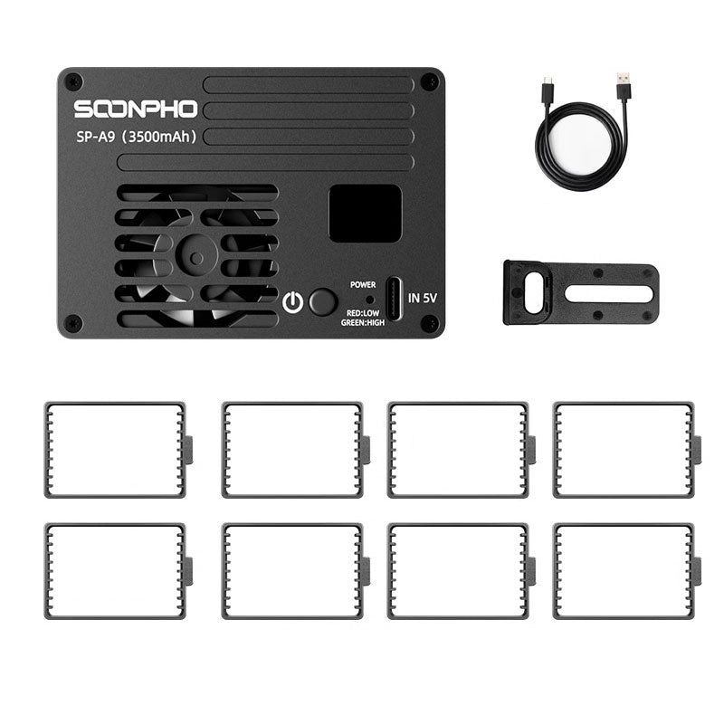 SOONPHO SP-A9 (3500mAh) Camera Cooler Cooling Fan with Built-in Battery for Sony Fujifilm Canon