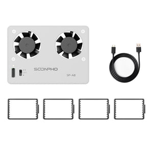 SOONPHO SP-A8 Dual-Fan Camera Cooler (White) for Sony A7M4 ZV-E1 A6700 A7C2 Canon R5 &amp; Fujifilm X-T4
