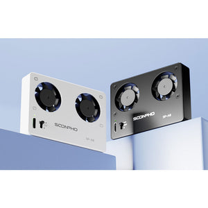 SOONPHO SP-A8 Dual-Fan Camera Cooler (White) for Sony A7M4 ZV-E1 A6700 A7C2 Canon R5 &amp; Fujifilm X-T4