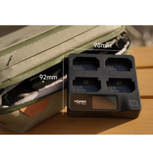 Accsoon TOPRIG 4-Bay NP-FZ100 Fast Charger with 1.47" Color LCD for Sony NP-FZ100 Type Batteries