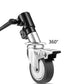 3PCS (Sliver) Magic Leg Swivel Casters with Brake and 25mm Stainless Steel Sleeve for C-Frame Stands