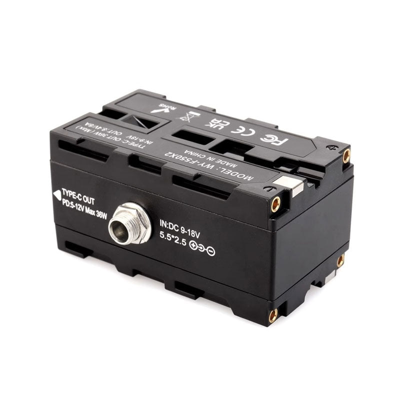 WY-F550X2 Double-Sided NP-F Dummy Battery (Thick Version Designed for 7-12mm Battery Compartments)