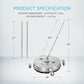 20" 4000PSI Stainless Steel Pressure Washer Surface Cleaner for Driveways Sidewalks and Patios