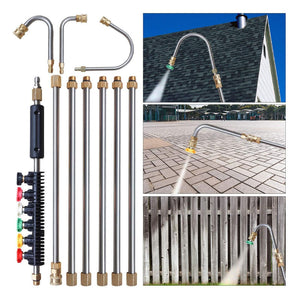 10-Piece Stainless Steel Pressure Washer Extension Wand Set – 1/4" Quick-Connect, 4000 PSI