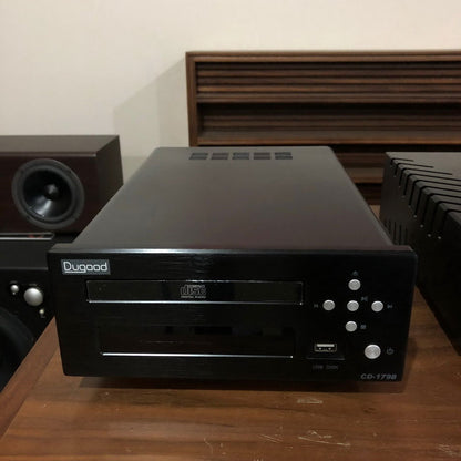 Dugood Black CD-1798 HiFi Fully Balanced Mini CD Player DV-34 Movement PCM1798 Decoding IRC5532D OP AMP