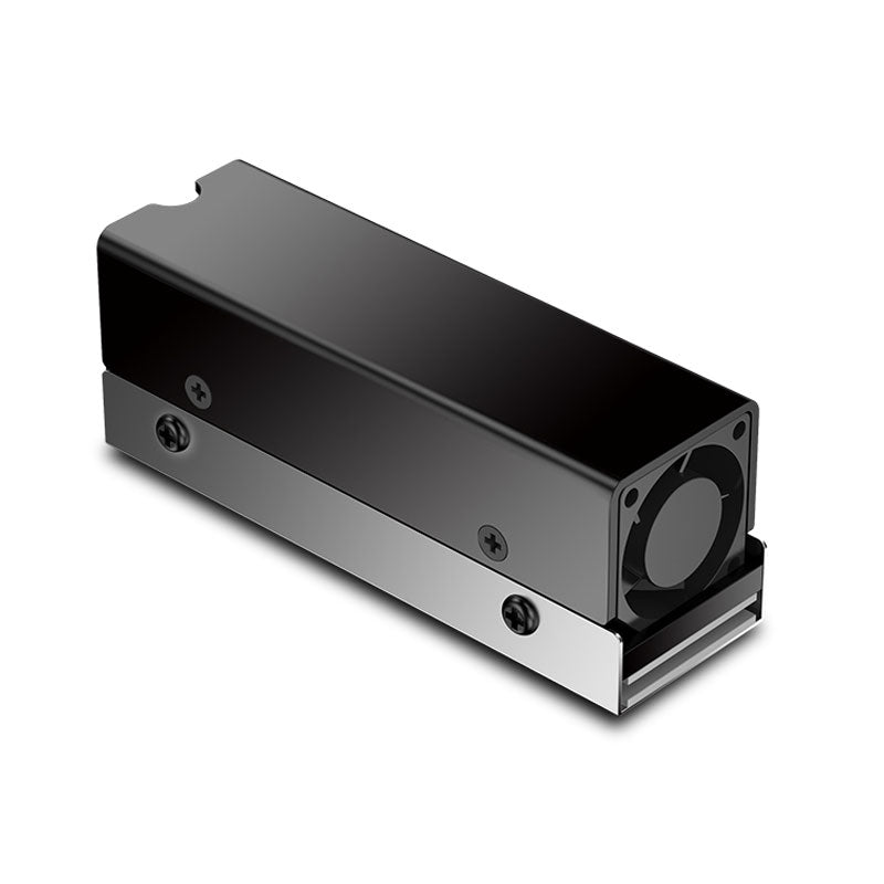 JIUSHARK M.2 2280 SSD Heatsink with 6000RPM SSD Cooling Fan – PCIe 4.0 Aluminum Cooling and Thermal Fins
