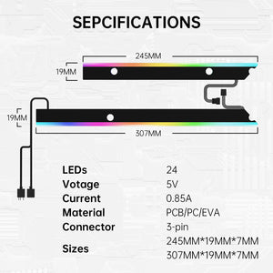 Lightsaber-X ARGB Backplate ARGB Sync Motherboard Backplate Kit (ATX Version 305mm × 245mm)